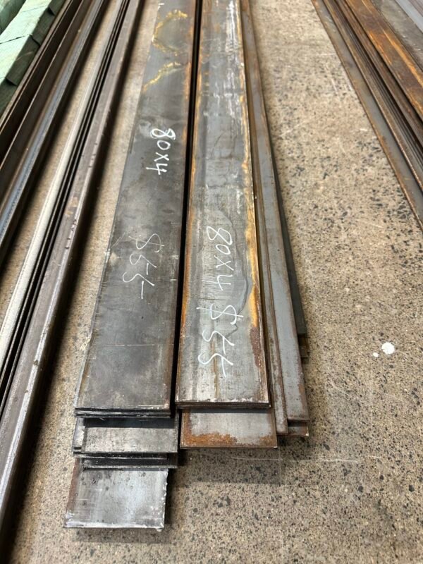 Mild steel flat bar 80mm x 4mm x 3m long