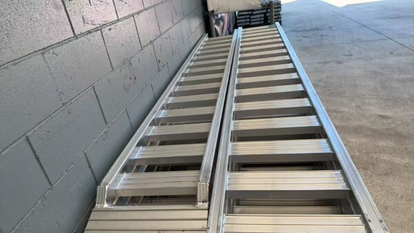 Aluminum loading ramps 2T load capacity 2.3m longX 400mm wide X 80mm Height - one pair.